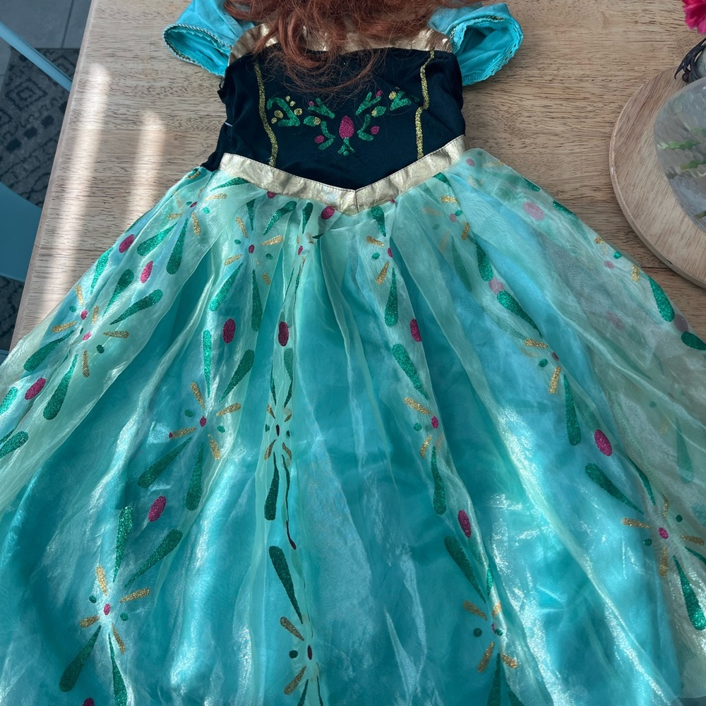 Frozen Anna Costume with Puff Sleeves and dress. No size but fits around 4T